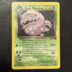 Pokemon Vintage Non Holo Rare Dark Weezing Team Rocket 31/82 WotC - Image 1