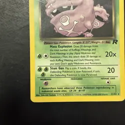 Pokemon Vintage Non Holo Rare Dark Weezing Team Rocket 31/82 WotC - Image 5