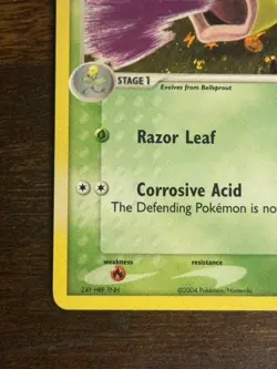2004 Pokemon Fire Red & Leaf Green Weepinbell [Holo] #51/112 NM-LP - Image 5
