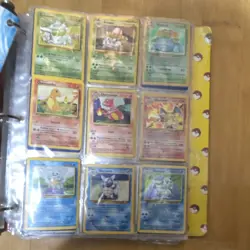 Pokemon TCG Base Set Binder Lot Charizard Blastoise Pikachu Wizards 1999 Vintage - Image 1