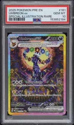2025 Pokemon PRE Prismatic Evolutions Umbreon EX #161/131 SIR PSA 10 GEM MINT - Image 5
