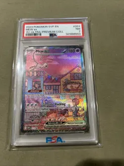 2023 POKEMON SVP EN-SV BLACK STAR PROMO 151 ULTRA-PREM COLL #053 MEW EX PSA 7 - Image 1