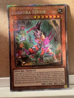 YuGiOh Kashtira Fenrir RA05-EN024 Platinum Secret Rare NM+ Condition - Image 1