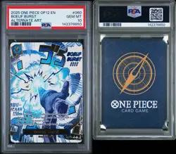 2025 ONE PIECE OP12-LEGACY OF THE MASTER ALTERNATE ART #060 BOEUF BURST PSA 10 - Image 3