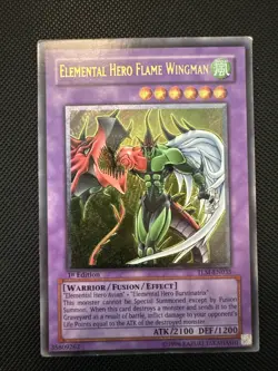 1x Elemental Hero Flame Wingman Lost Millenium TLM-EN035 Yugioh Ultimate 1st UTR - Image 1
