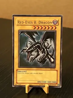 Red-Eyes Black Dragon - SDJ-001 - Vintage YuGiOh! Card LP - Image 1