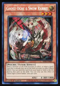 Ghost Ogre & Snow Rabbit (Alt Art) (Secret Rare) RA02-EN009 Yugioh TCG Card NM - Image 1