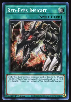 Red-Eyes Insight (Secret Rare) RA03-EN061 Yugioh TCG Card Secret Rare VLP - Image 1