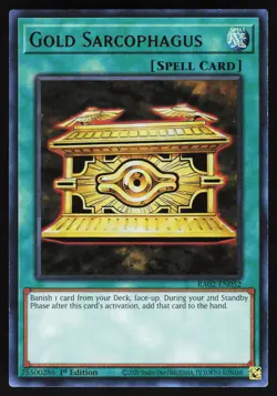 Gold Sarcophagus (UR) RA02-EN052 Yugioh TCG Card Ultra Rare VLP - Image 1