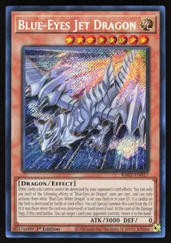Blue-Eyes Jet Dragon RA02-EN017 Yugioh TCG Card Secret Rare NM - Image 1