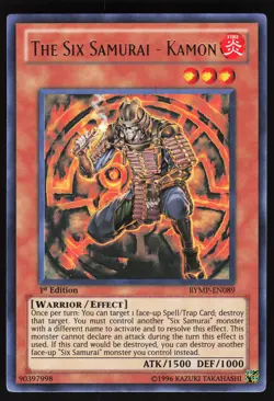 The Six Samurai - Kamon RYMP-EN089 Yugioh TCG Card Ultra Rare VLP - Image 1