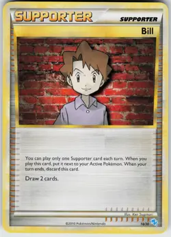 Pokemon Bill (#18) 18/30 HGSS Trainer Kit: Gyarados & Raichu Common card - Image 1