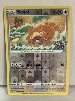 Bidoof 059/078 Pokemon GO Reverse Holo (NOT DITTO) - Image 1