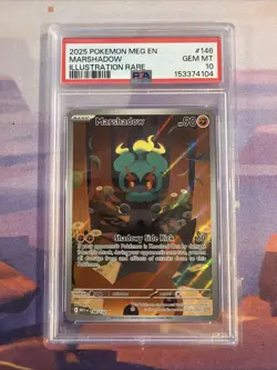 Pokemon 2025 Marshadow 146/132 Illustration Rare Mega Evolution GEM MINT PSA 10 - Image 1