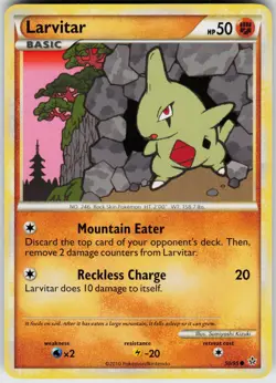 Pokemon Larvitar (50) 50/95 Unleashed Common card - Image 1