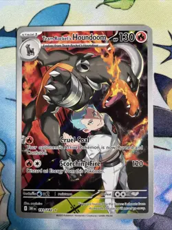 Team Rocket's Houndoom 191/182 Pokemon Destined Rivals Holo Pokemon Card - Image 1
