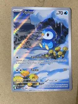 Pokemon 2025 Piplup 098/094 Phantasmal Flames - PFL EN Illustration Rare Holo - Image 1