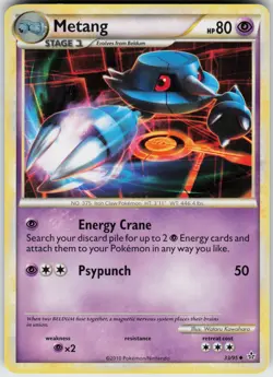 Pokemon Metang 33/95 Unleashed Uncommon card - Image 1