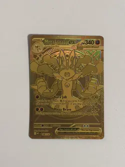 MEGA LUCARIO EX 188/132 POKEMON MEGA EVOLUTION HOLO RARE GOLD - Image 3