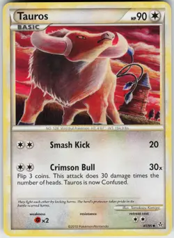 Pokemon Tauros 41/95 Unleashed Uncommon card - Image 1