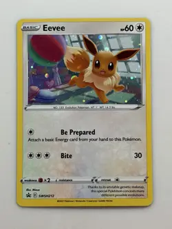 Eevee COSMOS HOLO Black Star PROMO SWSH212 Sword & Shield Pokemon TCG 2022 NM-MT - Image 1