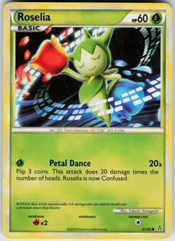 Pokemon Roselia 61/95 Unleashed Common card - Image 1