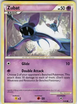 Pokemon Zubat 70/95 Unleashed Common card - Image 1