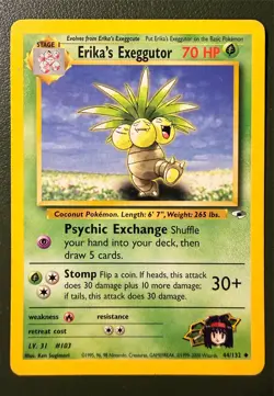 Pokemon TCG Erika's Exeggutor 44/132 Gym Heroes GYM1 MP - Image 1