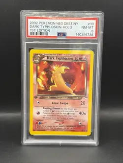 PSA 8 Dark Typhlosion 1st Edition 10/105 Holo - Neo Destiny (2002) Pokemon - Image 1