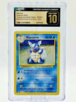 2023 Pokemon TCG Classic: Blastoise ex Deck Holo WARTORTLE 2/34 CGC 10 PRISTINE - Image 1