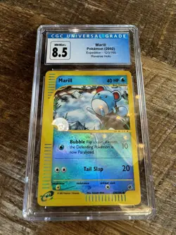 Pokemon TCG Expedition base Set 2002 Reverse Holo Marill 120/165 PSA 8 9 CGC 8.5 - Image 1