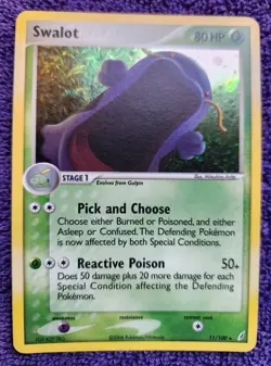 Swalot 11/100 Crystal Guardians Holo Rare Pokemon *NICE* - Image 1