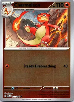 Charmeleon 012/094 Common Phantasmal Flames Pokemon Reverse Holo NM - Image 1