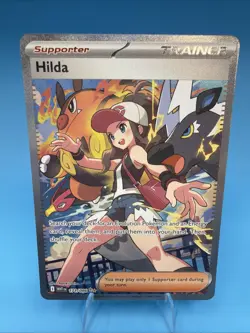 Pokemon TCG Hilda Trainer White Flare Holo Full Art SV 171/086 - Image 1