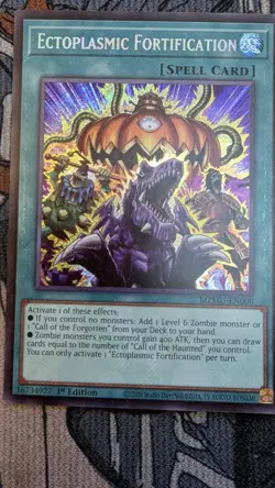 Yugioh Ectoplasmic Fortification MZMU-EN008 Collector's Rare 1st Edition NM - Image 1