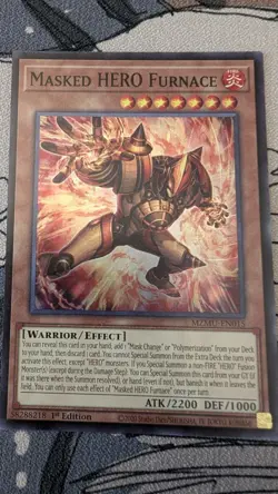 Yu-Gi-Oh! TCG Maze of Muertos - Masked HERO Furnace MZMU-EN015 Super Rare - Image 1