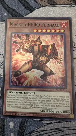 Yu-Gi-Oh! TCG Maze of Muertos - Masked HERO Furnace MZMU-EN015 Super Rare - Image 3