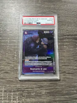 2026 ONE PIECE THE AZURE SEA'S SEVEN ALTERNATE ART #038 ROSINANTE & LAW PSA 10 - Image 1