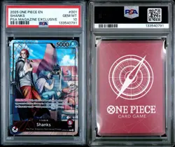 Shanks (2025 PSA Magazine Promo) OP09-001 One Piece Promotion Cards Foil PSA 10 - Image 3