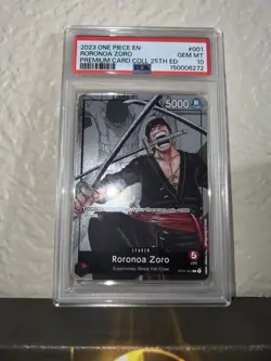 One Piece Roronoa Zoro Alternate Art Leader Promo OP01-001 PSA 10 GEM MT - Image 1