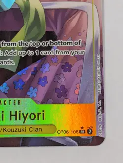 One Piece One Piece Kouzuki Hiyori Alt Art SR Wings of the Captain #OP06-106 NM - Image 5