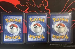 3 x Stamped Pokemon TCG Team Rocket's Moltres ex Destined Rivals UPC Promo Cards - Image 2