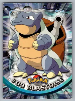 Blastoise #9 Topps Trading Cards Series 1 Pokemon LP - Image 1