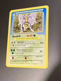 Pokemon Funskool Beedrill Card - India 2004 - Image 1