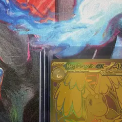 Mega Dragonite EX Ascended Heroes 295/217 Pokemon Full Art Holo Gold EX Card - Image 4
