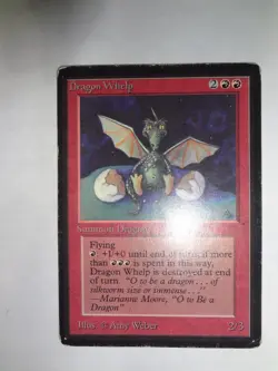 MTG MAGIC THE GATHERING CARD ORIGINAL BETA RED DRAGON WHELP CREATURE UNCOMMON - Image 1