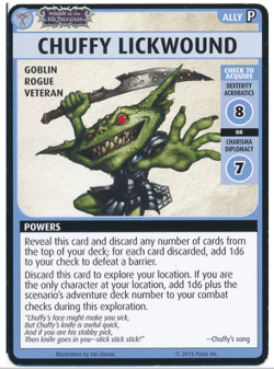 Pathfinder Adventure Card Game Chuffy Lickwound Promo Card Wrath of Righteous - Image 1