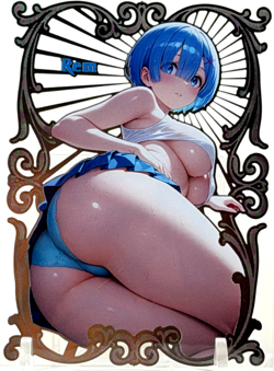 Goddess Story: Rem #/100 Spicy Metal Anime Waifu CCG Card - Image 1