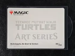 MTG Michelangelo, the Heart Art Card 35/54 Gold-Stamp Signature Art Series: TMNT - Image 2