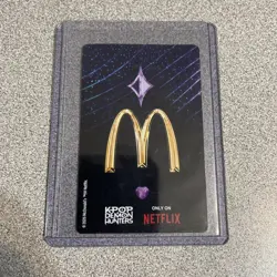 McDonald's Kpop Demon Hunter Card Rumi & Jinu Hands Holo Ultra Rare & Top Loader - Image 4